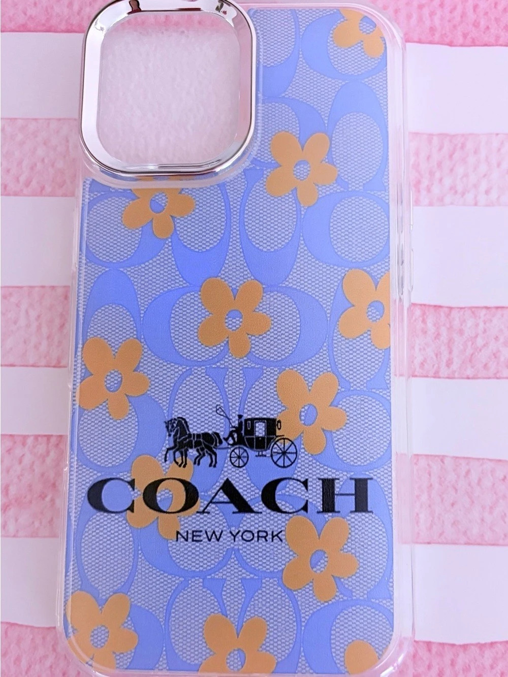 IPHONE 17 Daisy Clear Case Floral Blue & Yellow